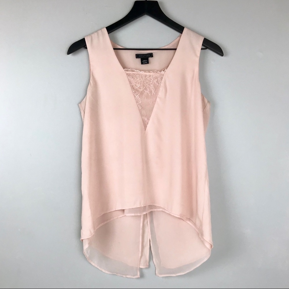 🍄Metaphor sleeveless blouse light pink XS